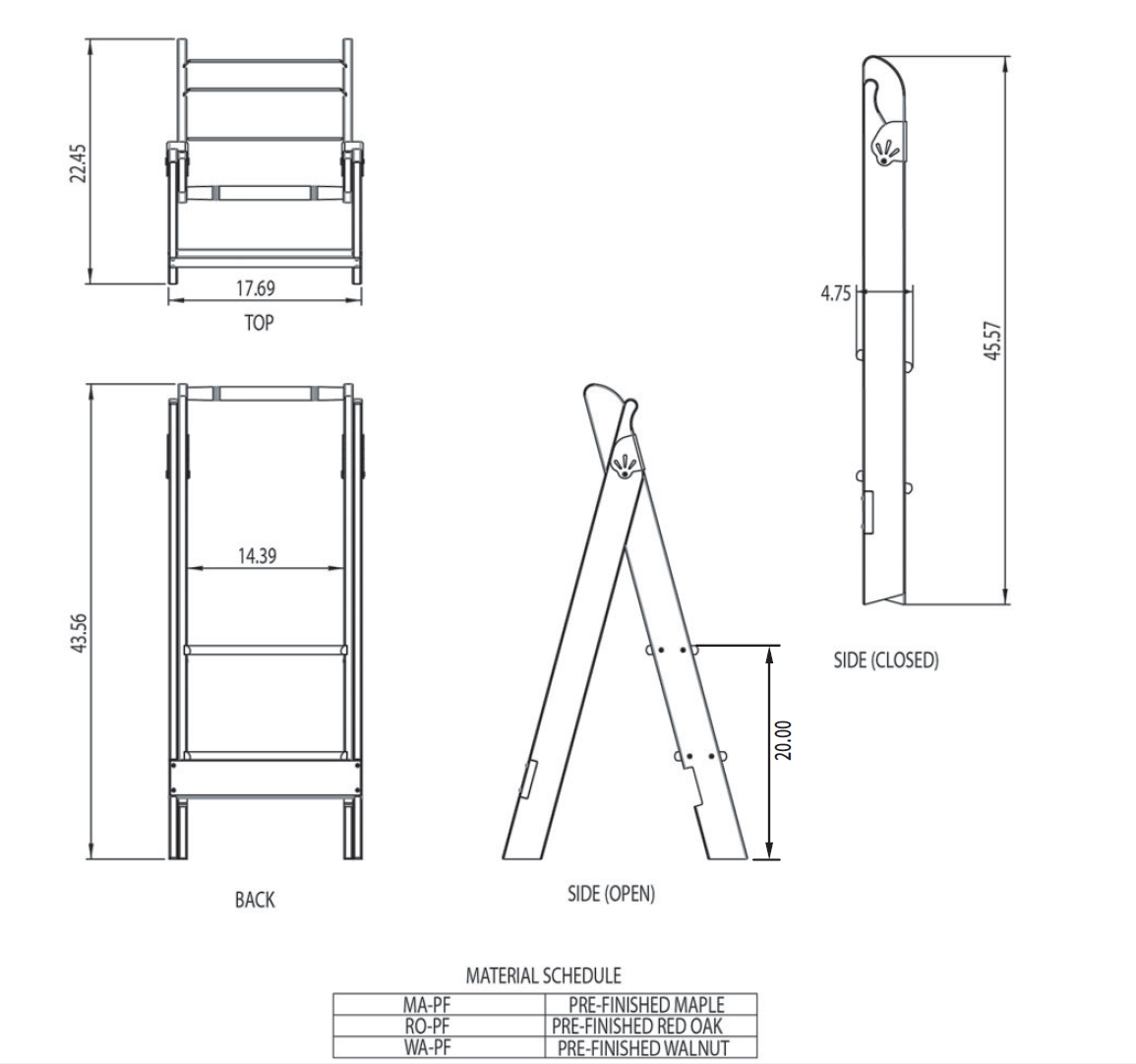 2-step pivot ladder specs